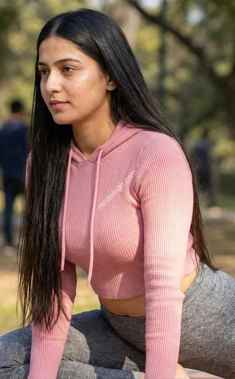 Avni stretching in gym park